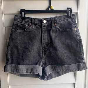 Classic Black Denim Women's Shorts